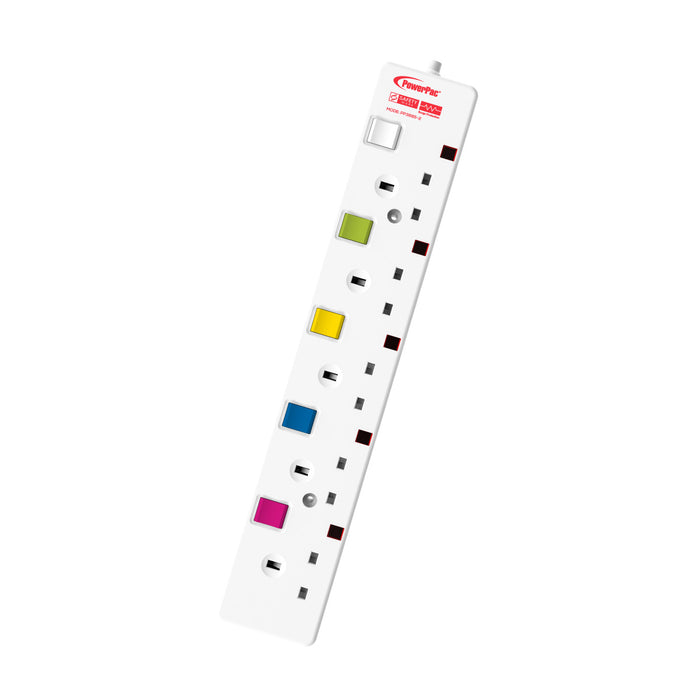 PowerPac Extension Cord, Extension Socket, Power Cord, Power Extension 2 Metre 5 way (PP3885-2)