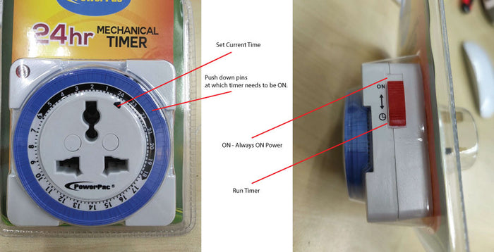 PowerPac Mechanical 24hrs Timer plug in (TH124)
