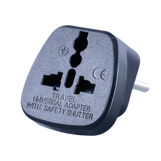 PowerPac Multi Adapter with 10A Plug, Universal Travel Adapter, Europe, China, Indonesia, Korea (PT09BK)