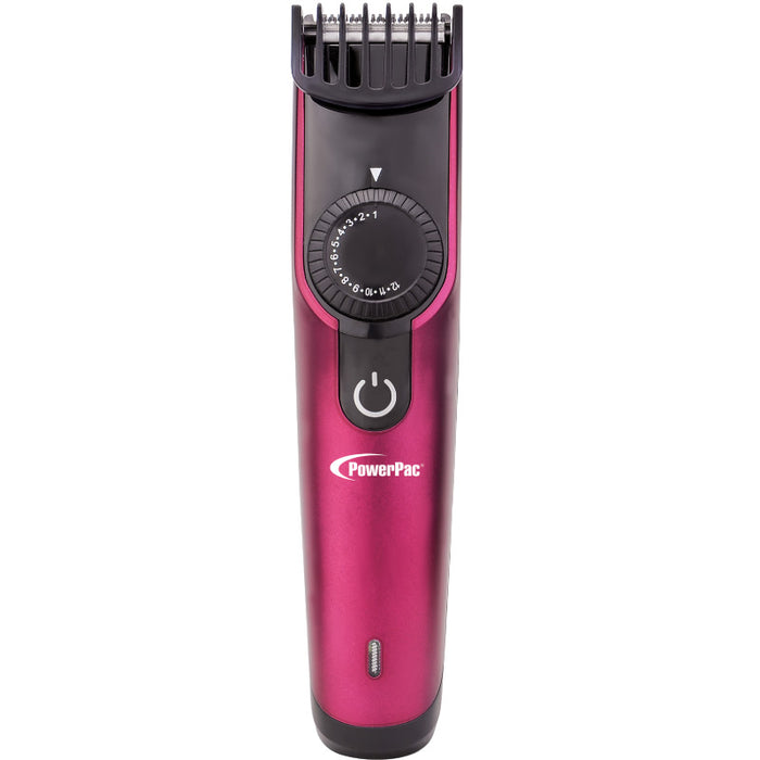 PowerPac Rechargeable Cordless Hair Cutter/Clipper, 12 settings, USB (PP2038)