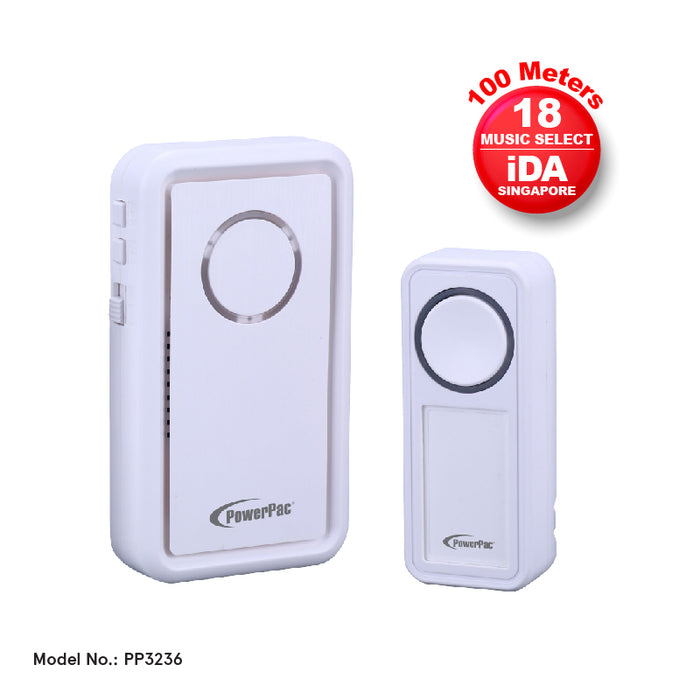 PowerPac Water proof Wireless Door Bell, Caller Bell (PP3236)