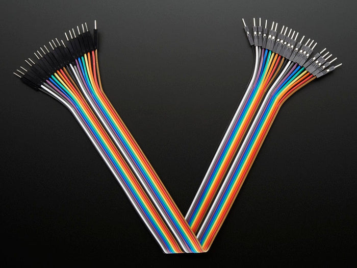 Premium Male/Male Jumper Wires - 20 x 12" (300mm) by The Pi Hut - The Pi Hut