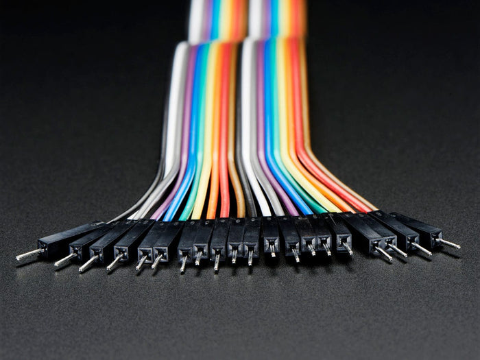 Premium Male/Male Jumper Wires - 20 x 12" (300mm) by The Pi Hut - The Pi Hut