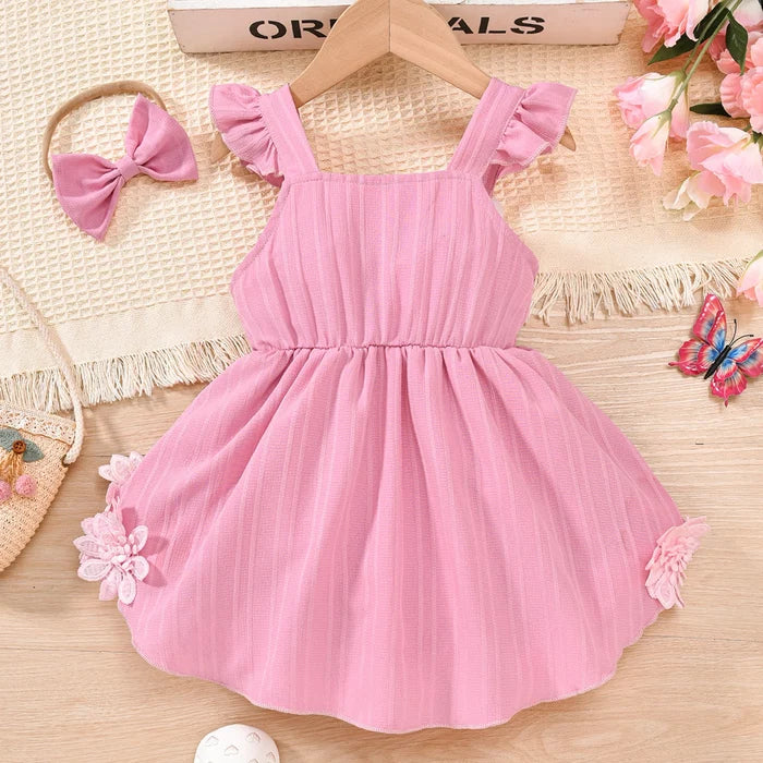 PRETTY IN PINK Floral Overskirt Romper