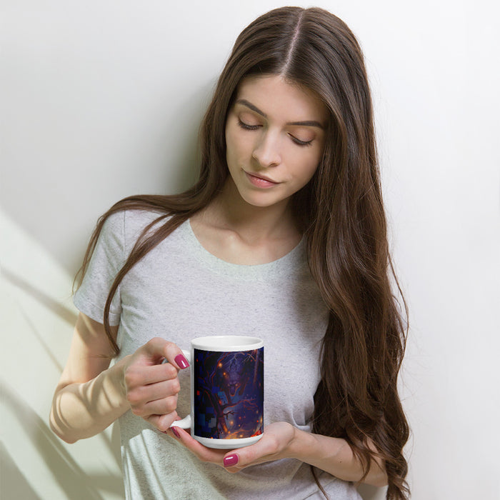 Prowling Envy White glossy mug