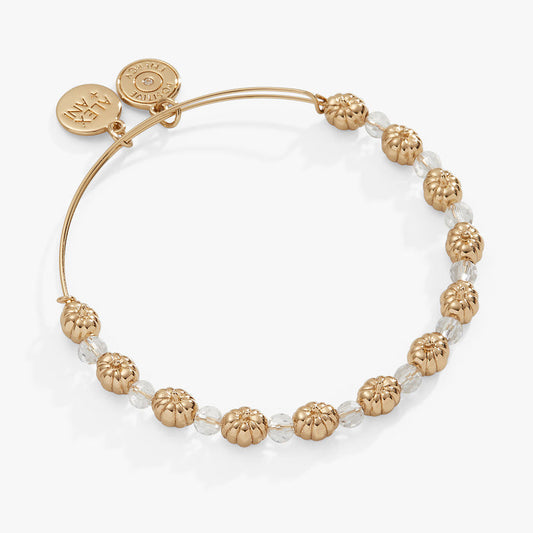 Pumpkin + Crystal Beaded Bangle