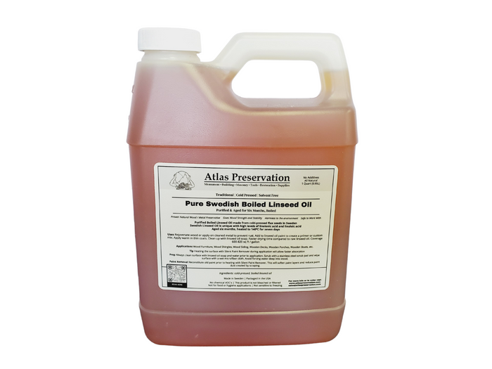 Pure Swedish Boiled Linseed Oil-Endurance Restoration Products-Atlas Preservation