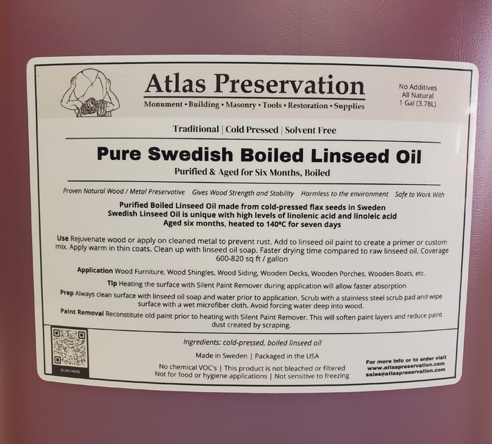 Pure Swedish Boiled Linseed Oil-Endurance Restoration Products-Atlas Preservation
