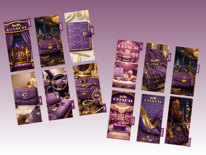 Purple Coach | Monthly Divider | Personal Wide | Set of 12