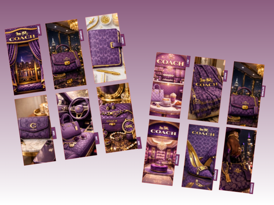 Purple Coach | Monthly Dividers | A6 Rings | Set of 12