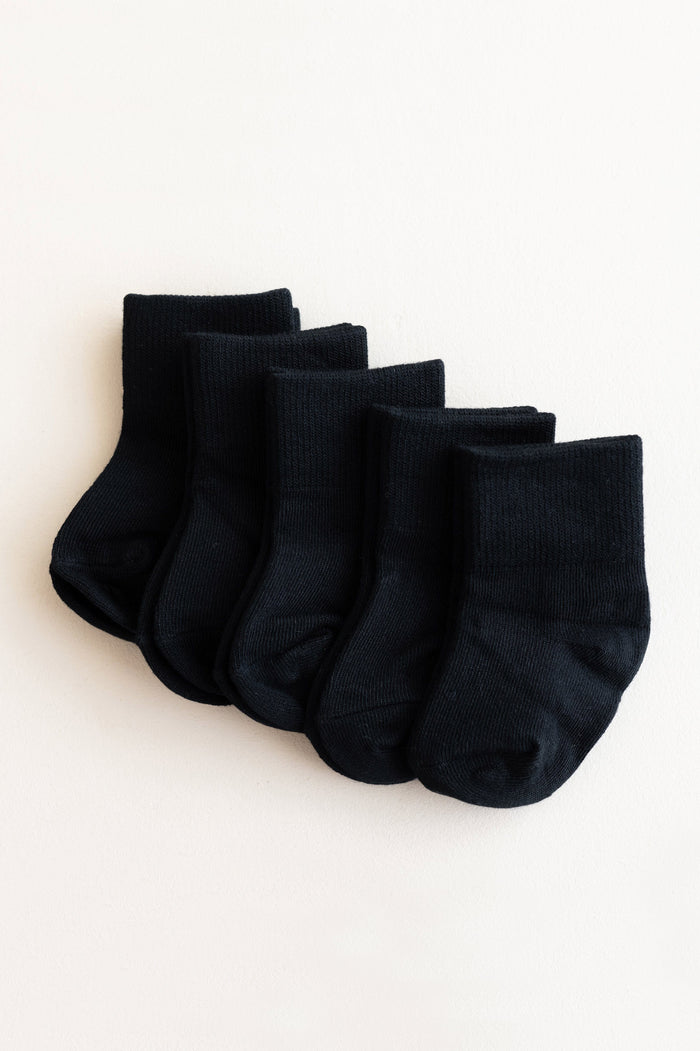 Combo 5-Pack of Quarter Socks in Midnight