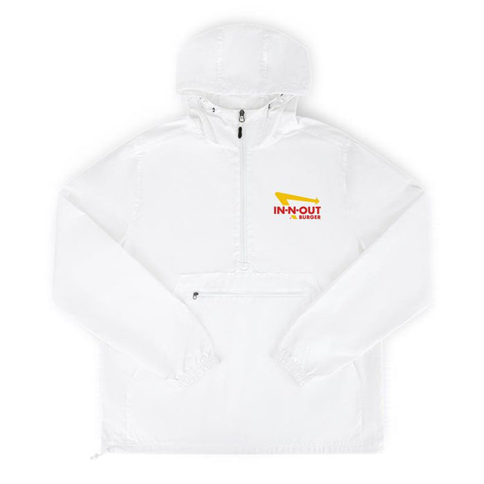 Quarter-Zip White Windbreaker
