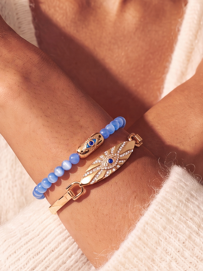 Radiant Evil Eye Tension Bangle