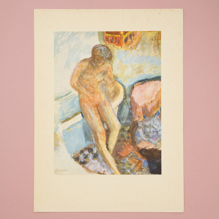 Rare Vintage 1946 Bonnard Portrait “Nu” Swiss Art Print