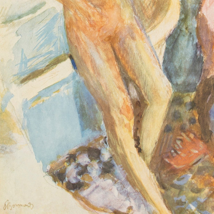 Rare Vintage 1946 Bonnard Portrait “Nu” Swiss Art Print