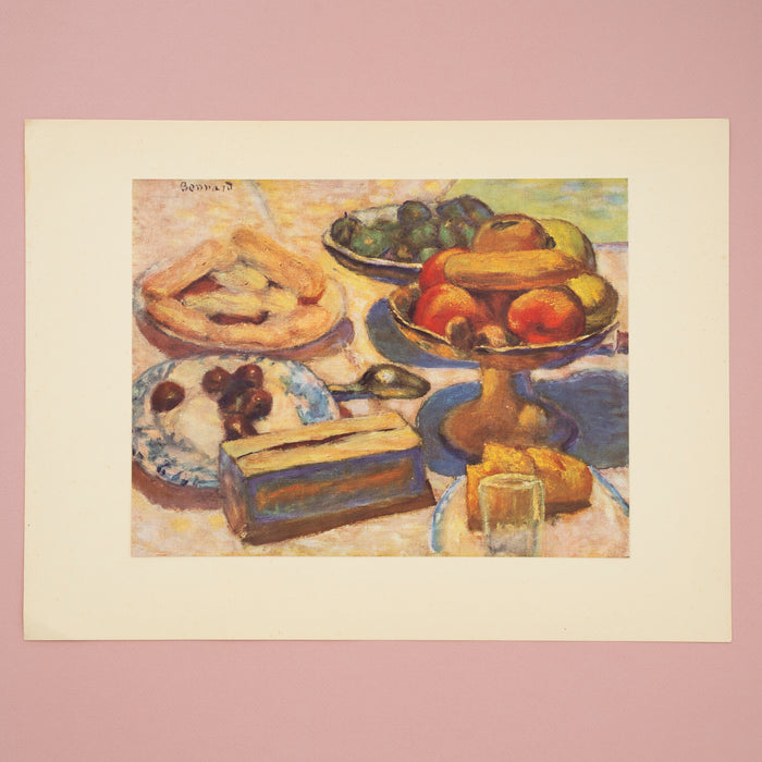 Rare Vintage 1946 Bonnard Still Life "Nature Morte Aux Fruits” Swiss Art Print