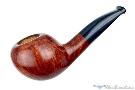 Blue Room Briars is proud to present this RC Sands Pipe 1/4 Bent Tomato with Blue Brindle
