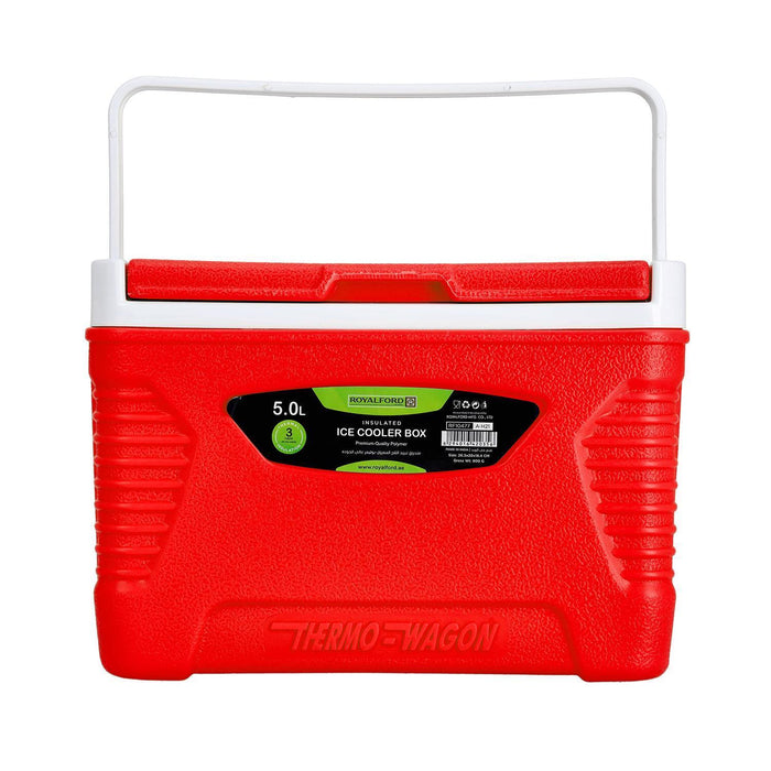 Red 5L Three-Layer Portable Ice Cooler Box