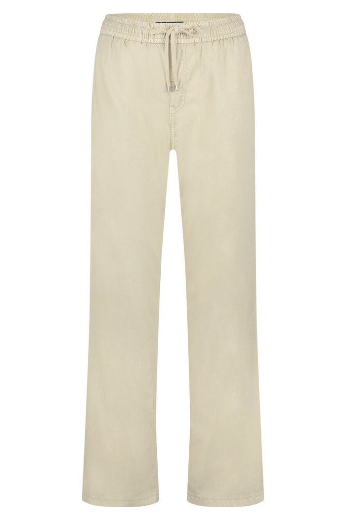 Red Button SRB4505A Colette Cotton Linen Trousers 79cm Pebble Beige - Dotique