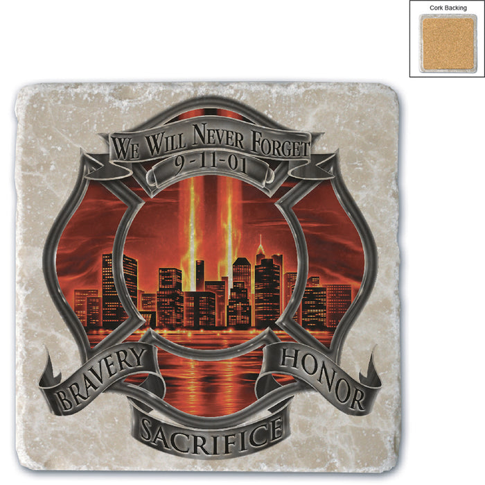 Red Sky Maltese Stone Coasters (set of 4)
