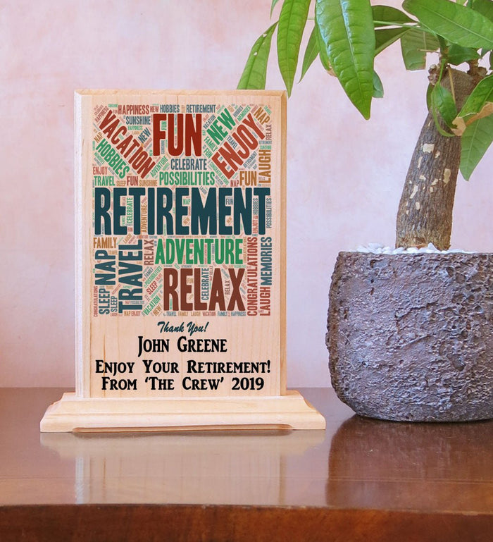 Engraved Retirement Plaque