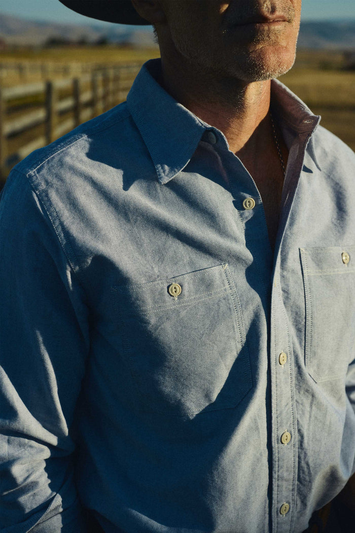 Rivay Bridges Oxford Workshirt in Navy