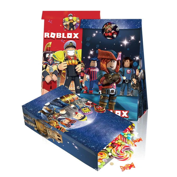 Roblox Birthday Party Favor Bags – 12/60PCS Gift & Candy Boxes for Kids’ Party Decorations & Supplies