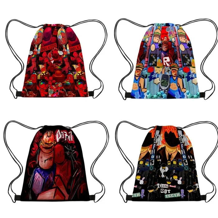 Roblox Gubby 3D Drawstring Backpack – Lightweight Anime-Inspired Travel & School Bag for Kids & Gamers