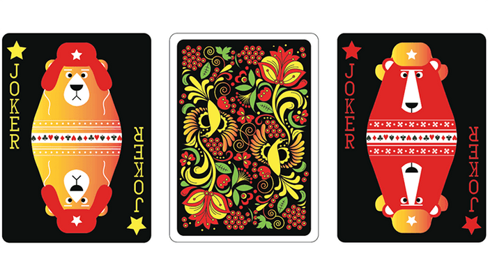 Russian Folk Art Limited Edition (Black) Playing Cards by US Playing Card Co.