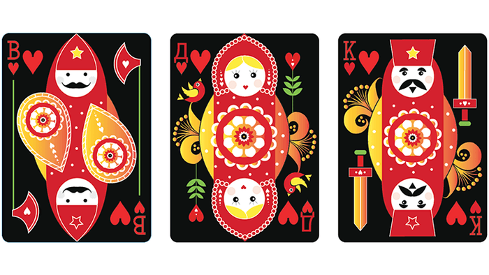 Russian Folk Art Limited Edition (Black) Playing Cards by US Playing Card Co.