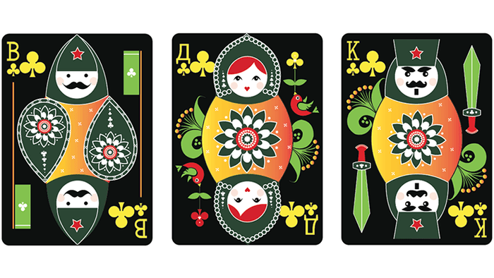Russian Folk Art Limited Edition (Black) Playing Cards by US Playing Card Co.