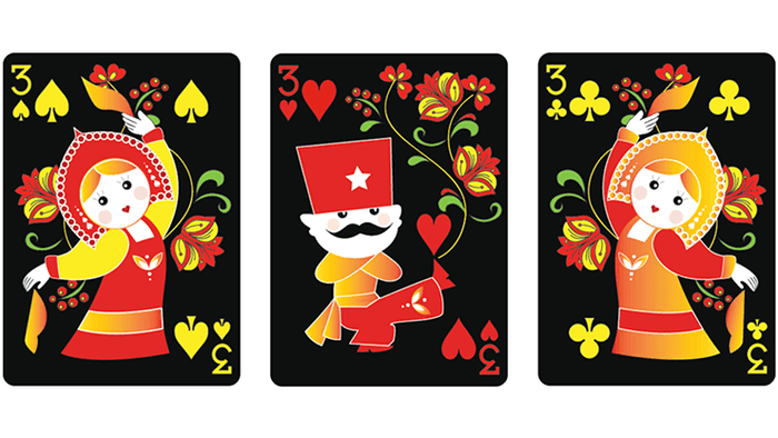 Russian Folk Art Limited Edition (Black) Playing Cards by US Playing Card Co.