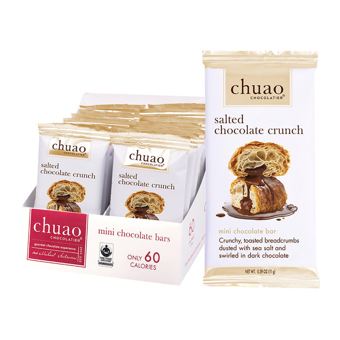 Salted Chocolate Crunch Chuao Mini Chocolate Bars - 24ct