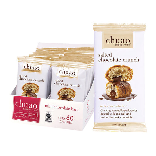 Salted Chocolate Crunch Chuao Mini Chocolate Bars - 24ct