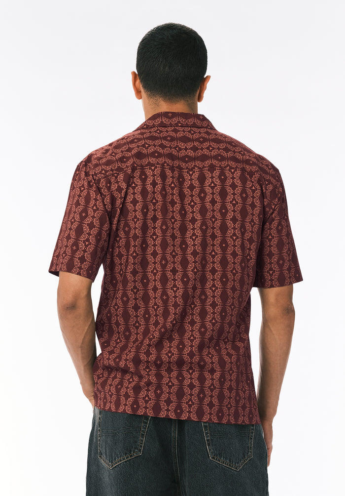 Buffalo Men Shirts Brown Woven Woven Long Sleeve Lightweight Woven Fabric Spread Collar