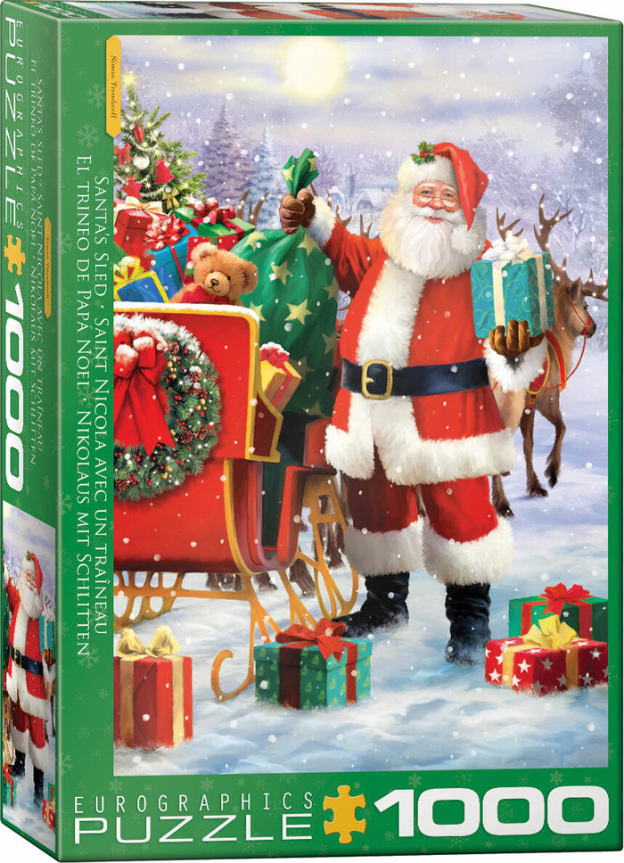 Santa with Sled 1000-Piece Puzzle