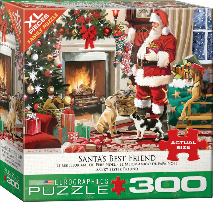 Santa's Best Friend by Richard MacNeil 300-Piece Puzzle