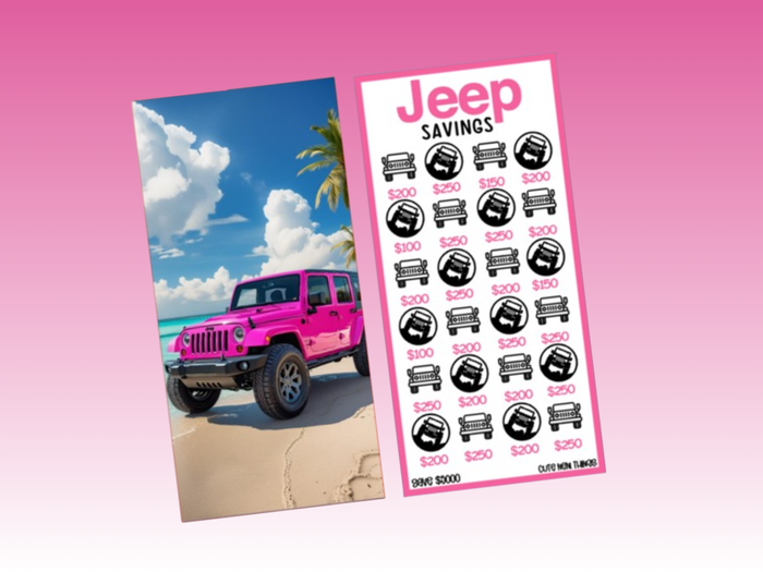 Savings Insert & Envelope Bundle | Dark Pink Jeep