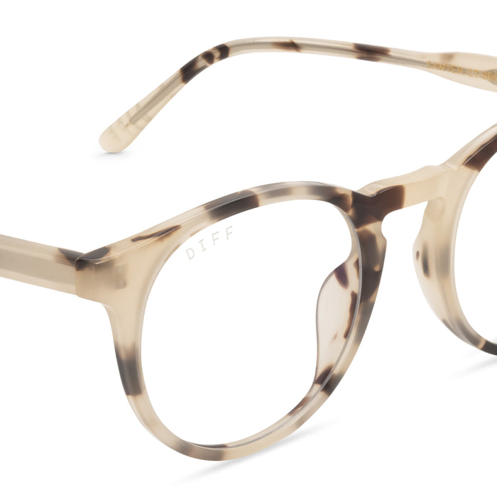 SAWYER - CREAM TORTOISE + BLUE LIGHT TECHNOLOGY detail