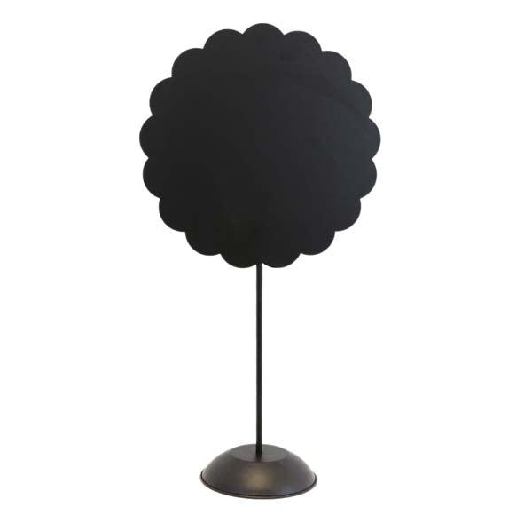 Scalloped Round Board w/ Stand