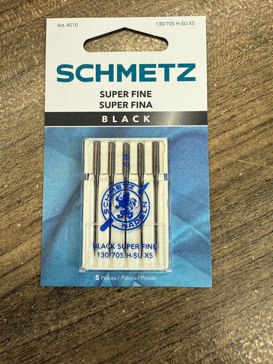 Schmetz Black Super Fine Needles & Microtex Needles