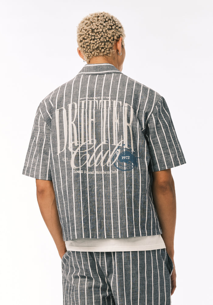 Buffalo Men Shirts Navy Woven Woven Short Sleeve Lightweight Woven Fabric Cropped Fit