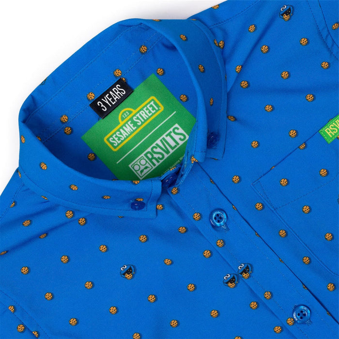 RSVLTS Sesame Street Preschool Short Sleeve Shirt Sesame Street "Me Want Cookie!" – Preschooler KUNUFLEX Shirt Sesame Street "Me Want Cookie!" – Preschooler KUNUFLEX Shirt