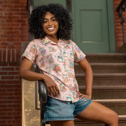RSVLTS Sesame Street Women's Short Sleeve Shirt Sesame Street "Welcome to the Neighborhood" – Women's KUNUFLEX Short Sleeve Shirt Sesame Street "Welcome to the Neighborhood" – Women's KUNUFLEX Short Sleeve Shirt