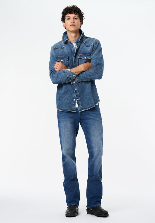 Buffalo Men Shirts Navy Woven Woven Long Sleeve Long Sleeve