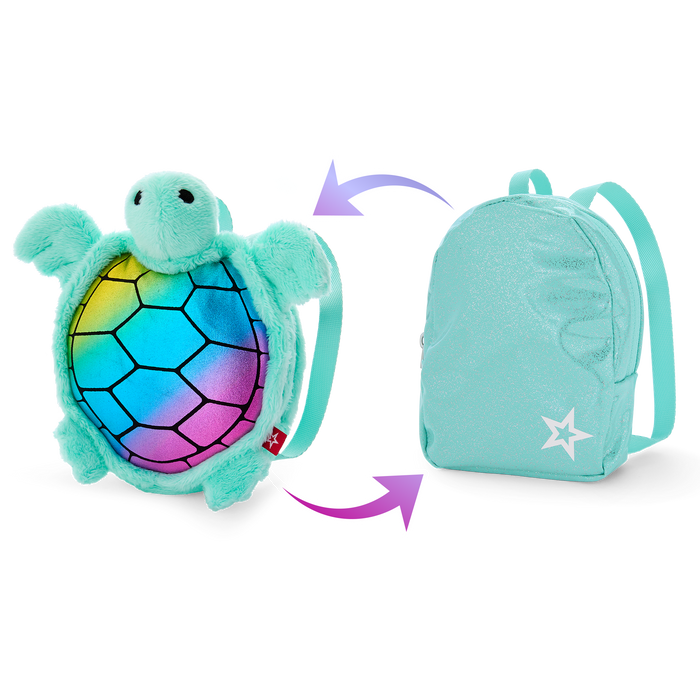 Shimmering Sea Turtle Backpack & Accessory Set for 18-inch Dolls