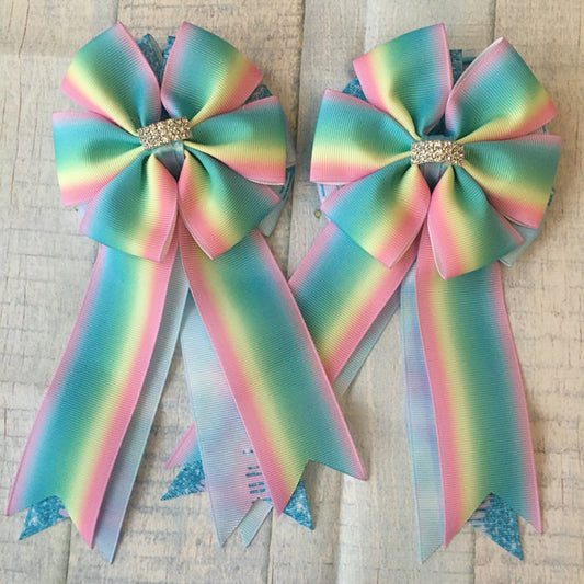 🤩 Show Bows: Pastel Rainbow • CLEARANCE