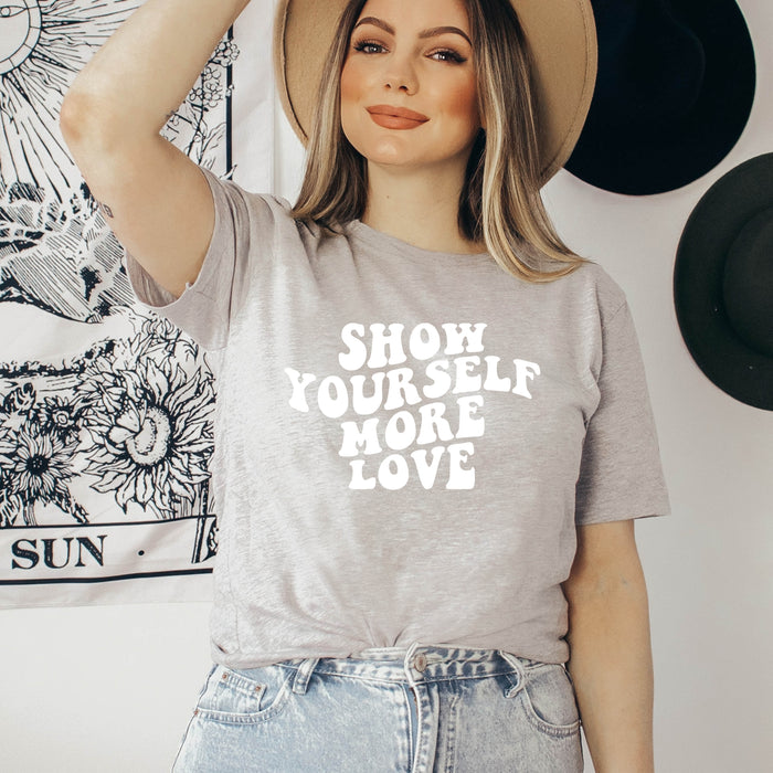 Show Yourself More Love graphic t-shirt