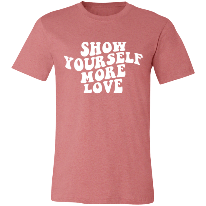 Show Yourself More Love graphic t-shirt in Heather Mauve