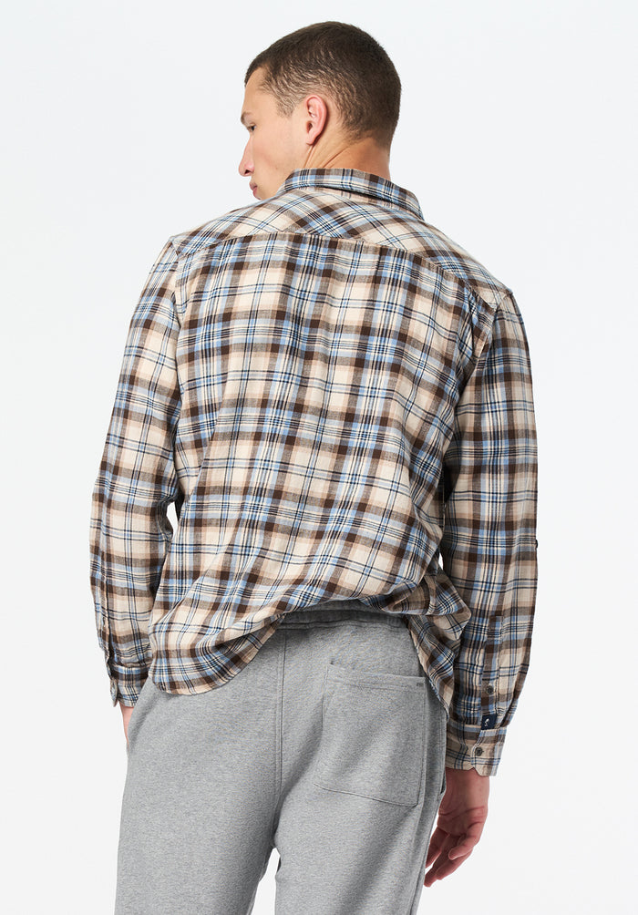 Buffalo Men Shirts Brown Woven Woven Long Sleeve Long-Sleeve Chest Pocket
